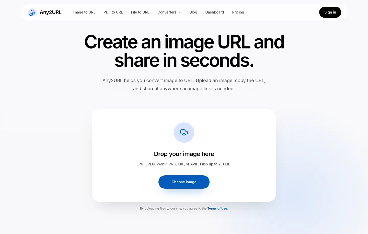 any2url.com — a measured funnel