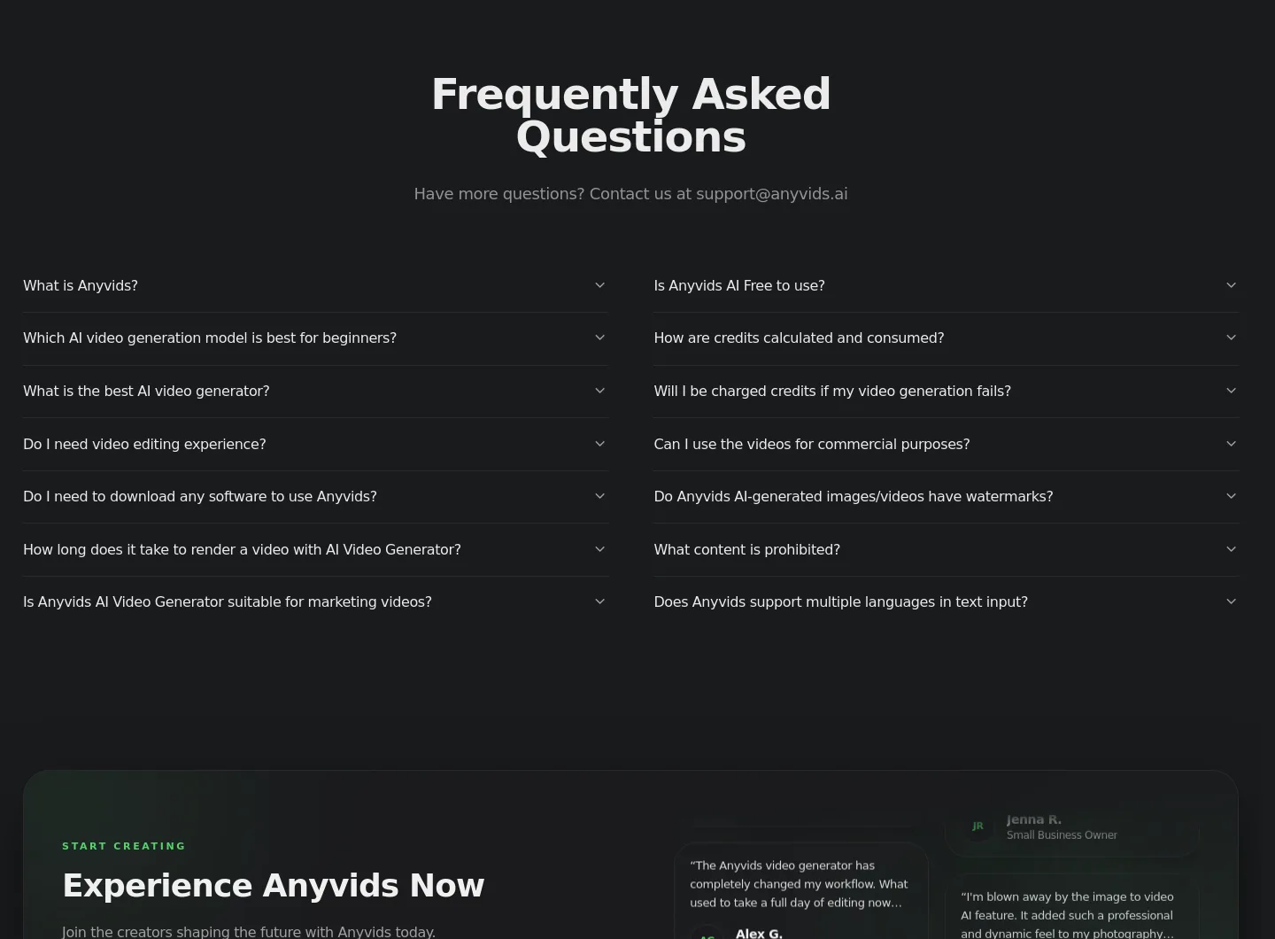 anyvids.ai — FAQ