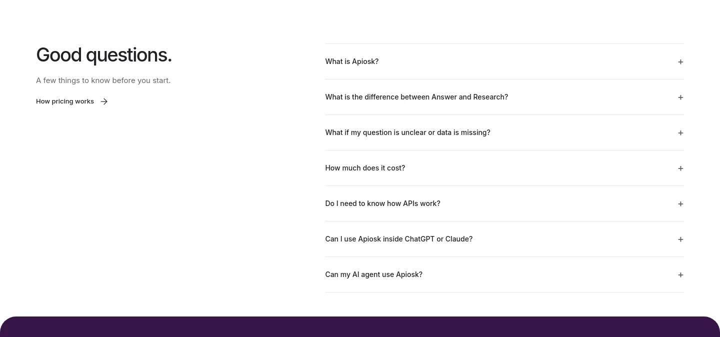 apiosk.com — FAQ