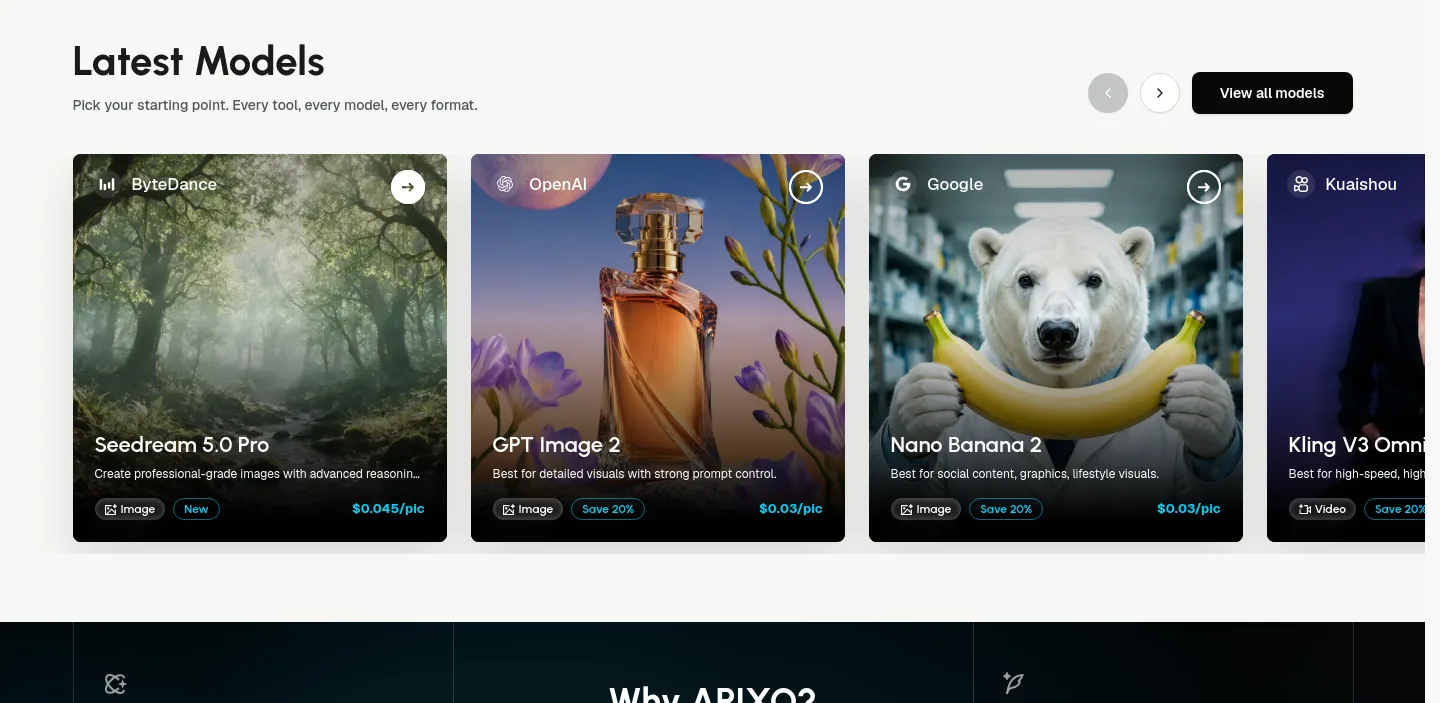 apixo.ai — a real Pricing section