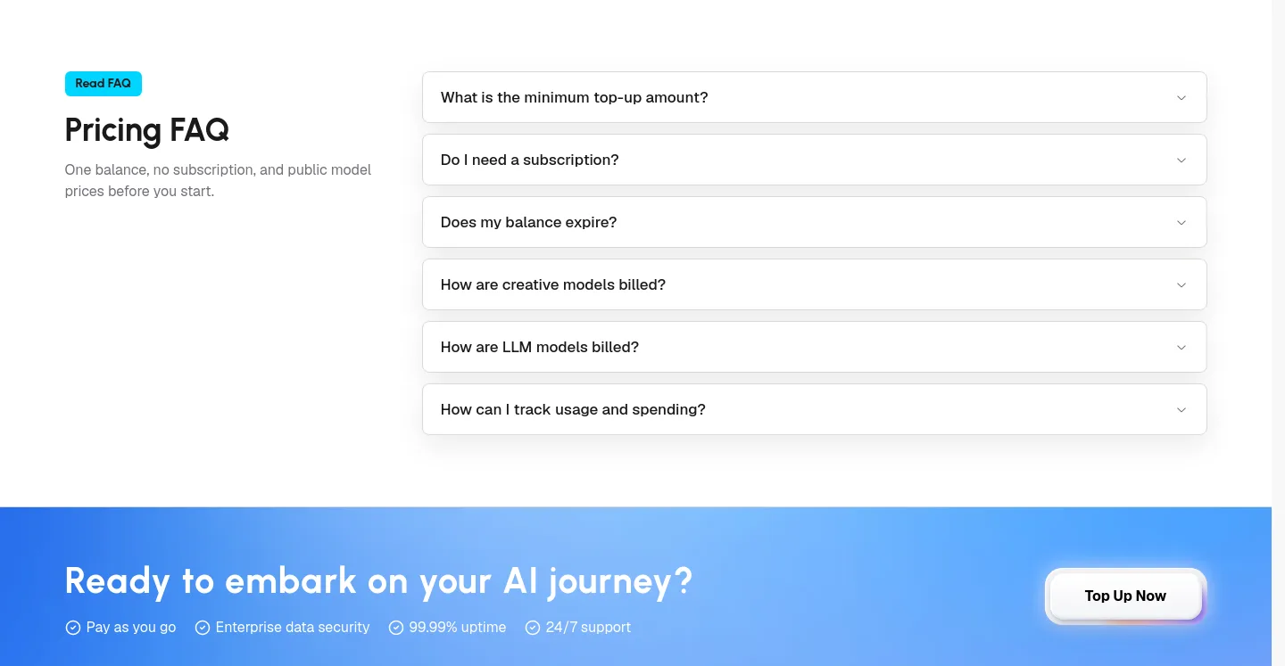 apixo.ai — a real FAQ section