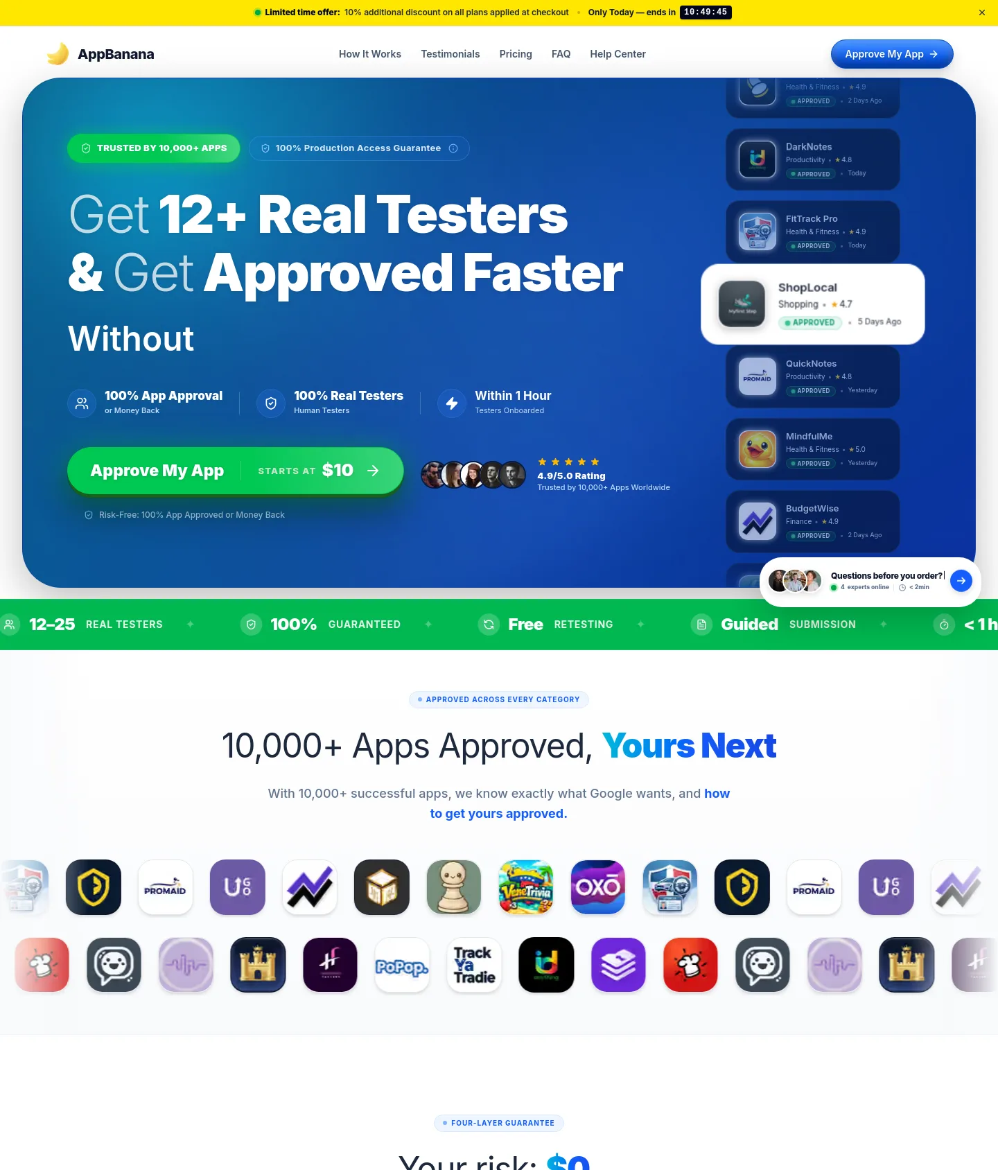 appbanana.io — a measured funnel