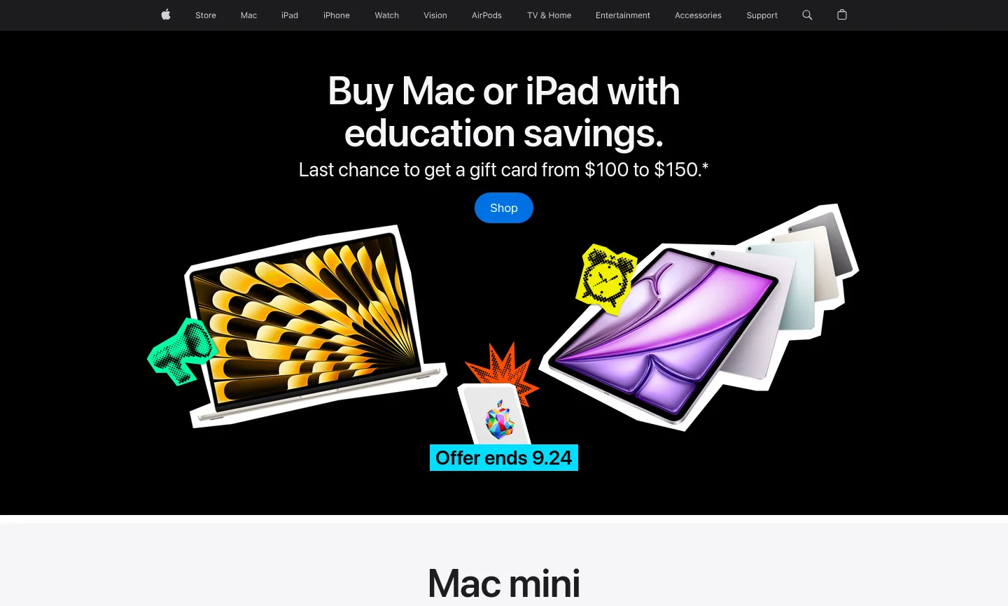 apple.com — Hero + Features