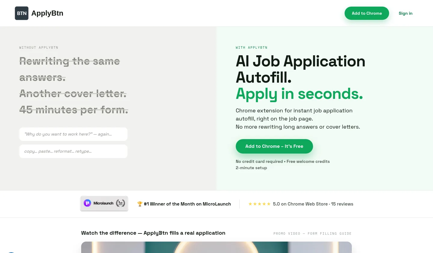 applybtn.app — a measured funnel