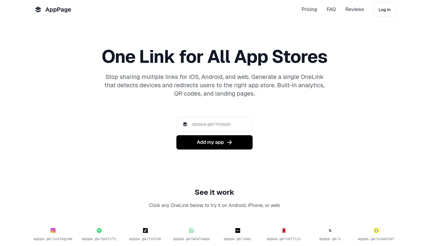 apppage.co — a measured funnel
