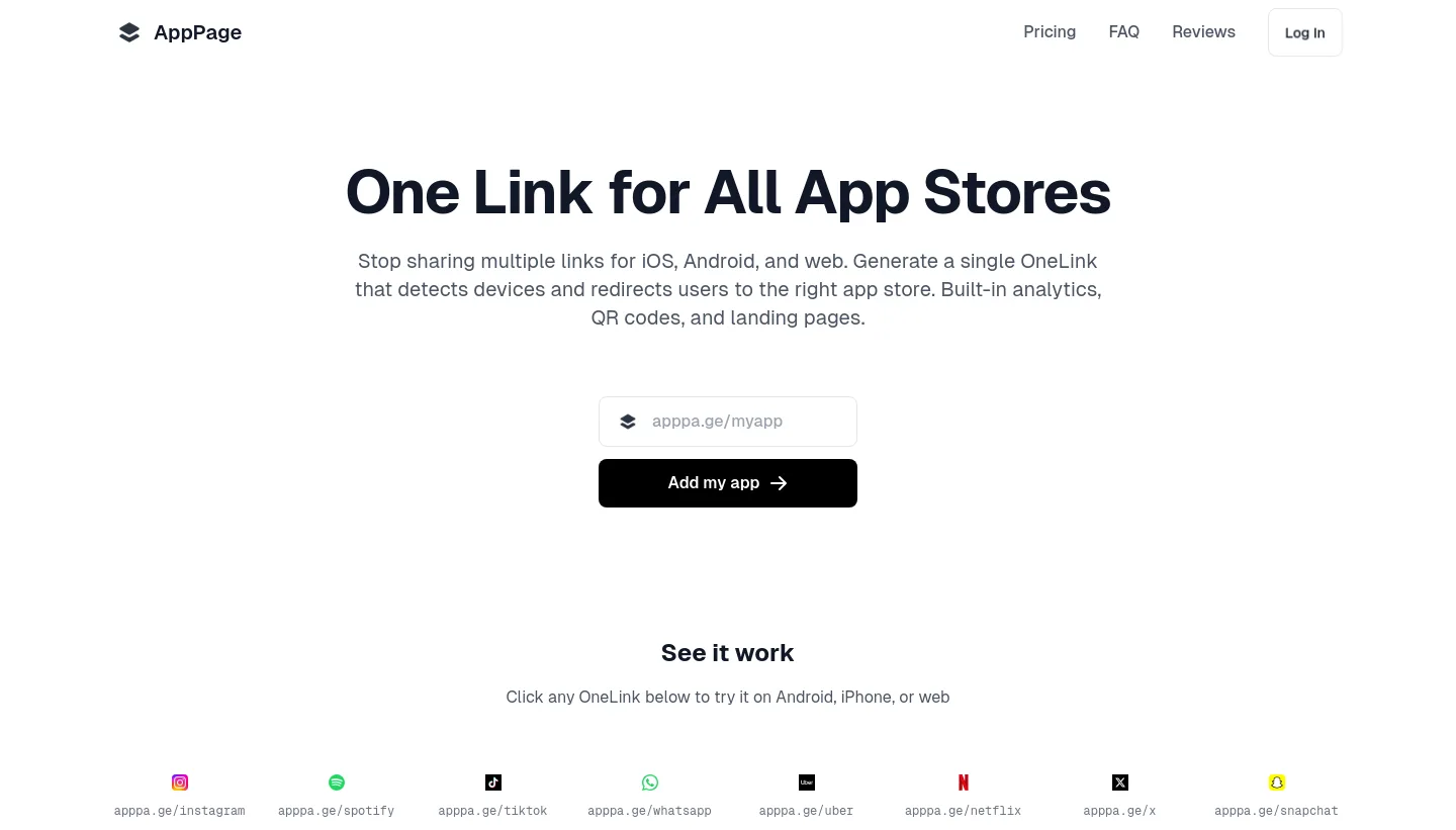 apppage.co — a measured funnel
