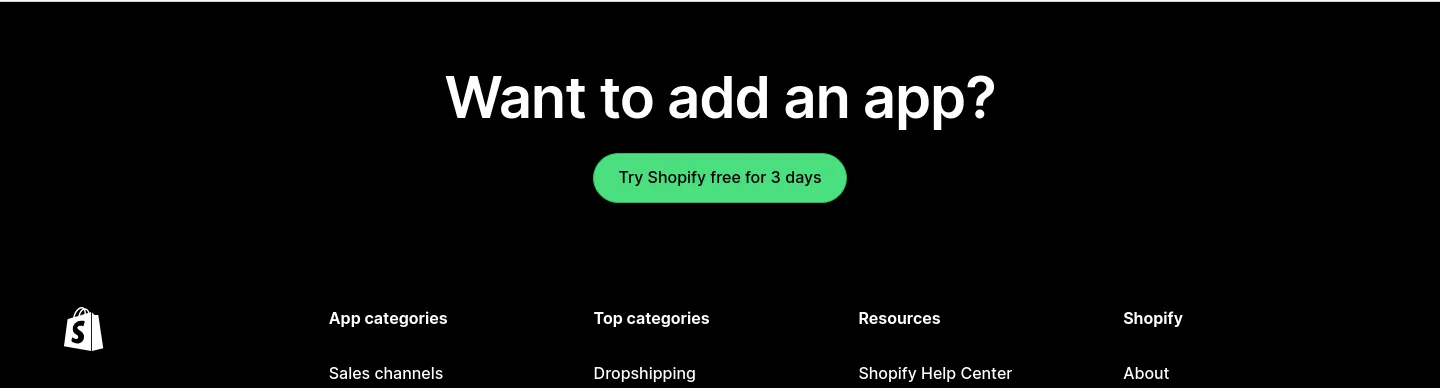 apps.shopify.com — a real CTA section