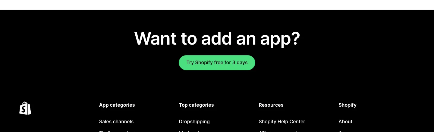 apps.shopify.com — a real CTA section