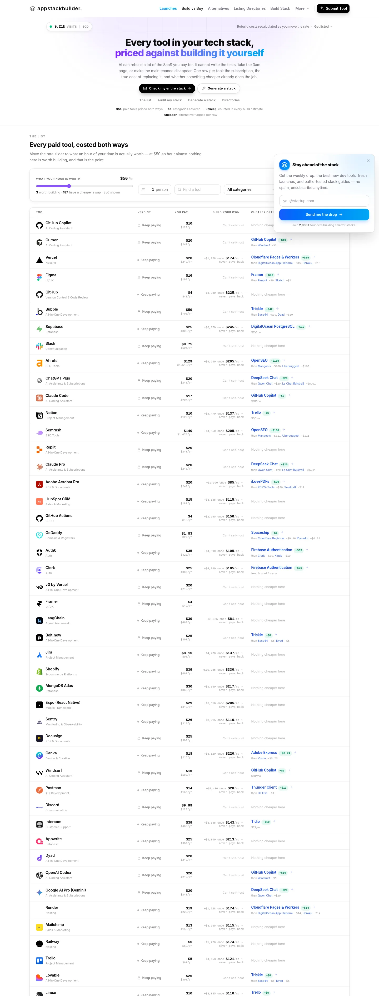 appstackbuilder.com — Hero + Pricing