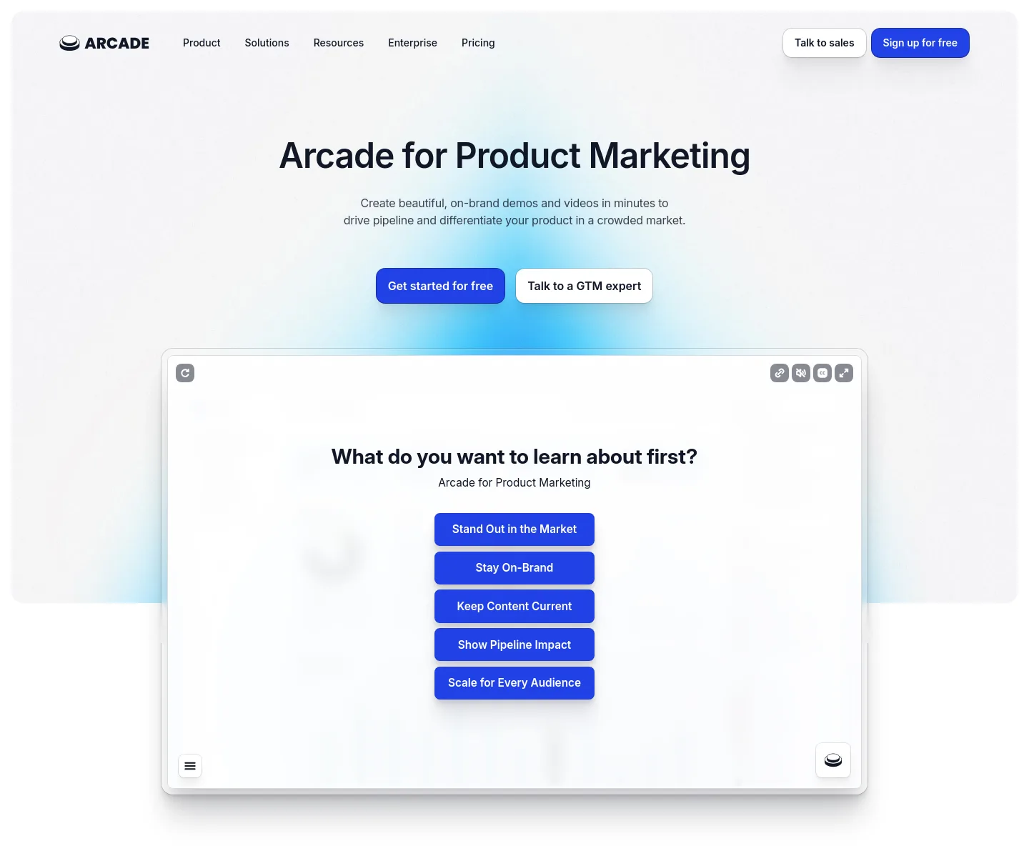 arcade.software — a real Hero section