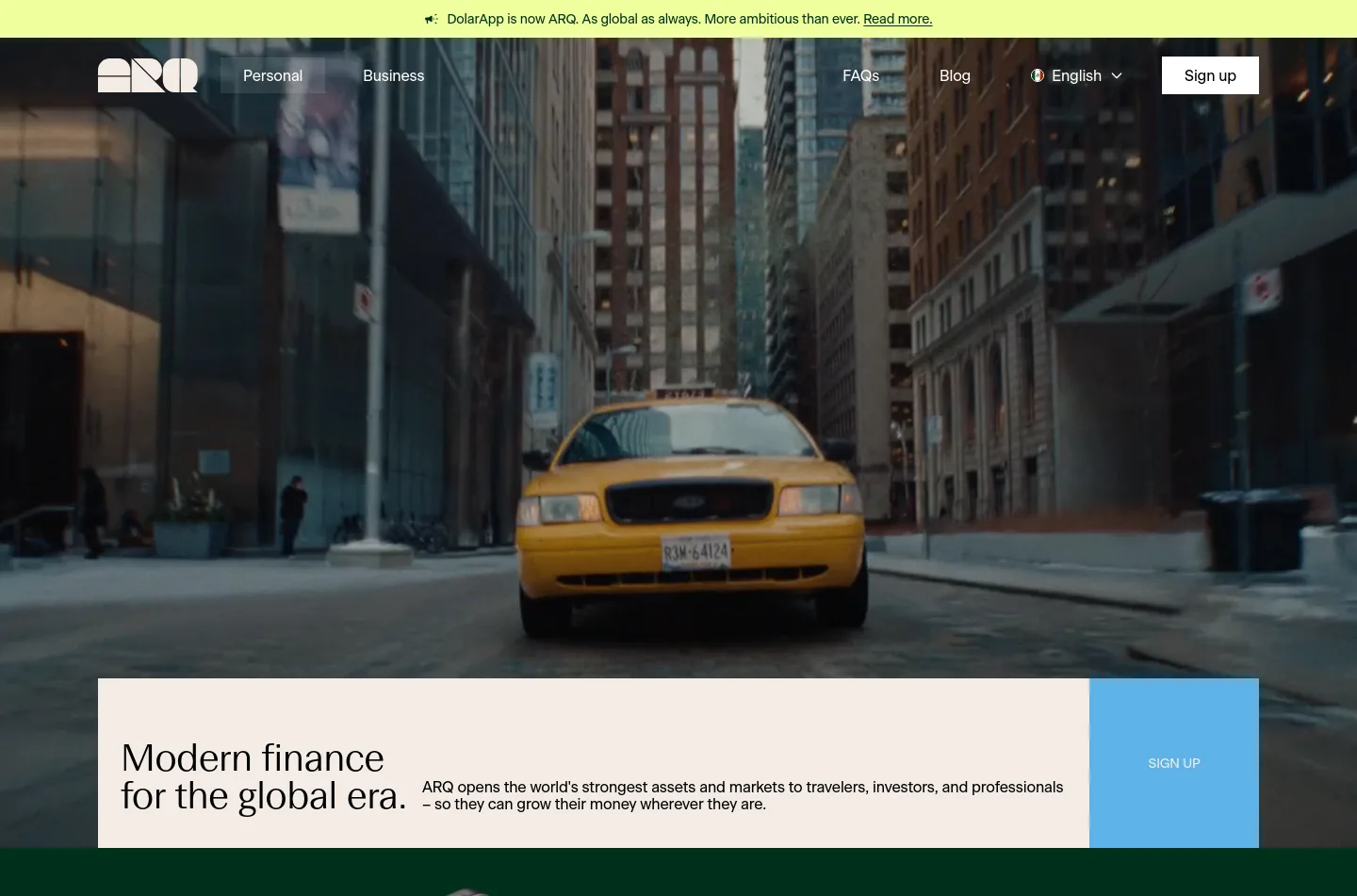 arqfinance.com — a measured funnel