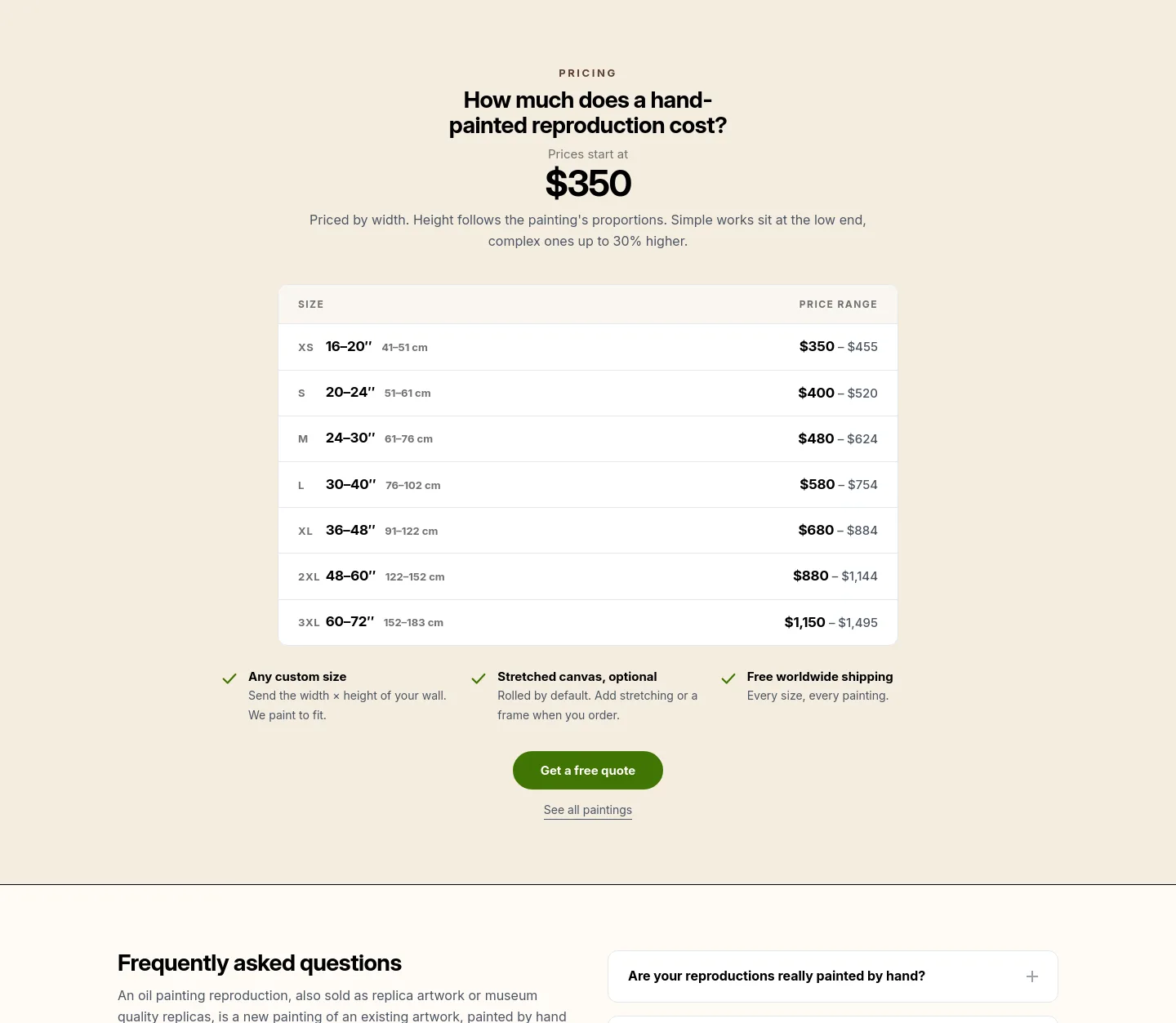 art-and-see.com — Pricing