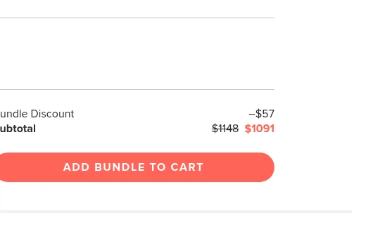 Price anchor element from article.com
