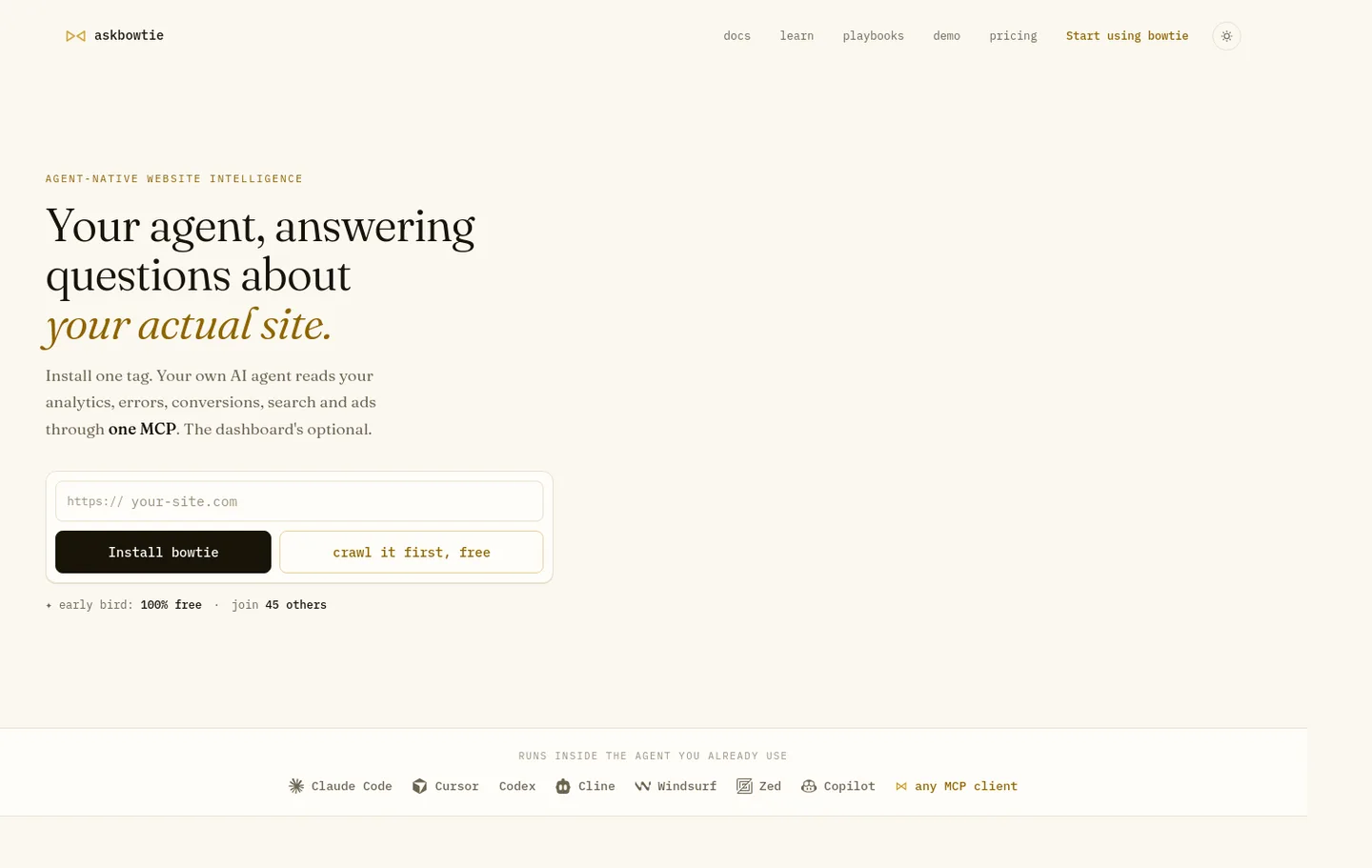 askbowtie.com — a measured funnel