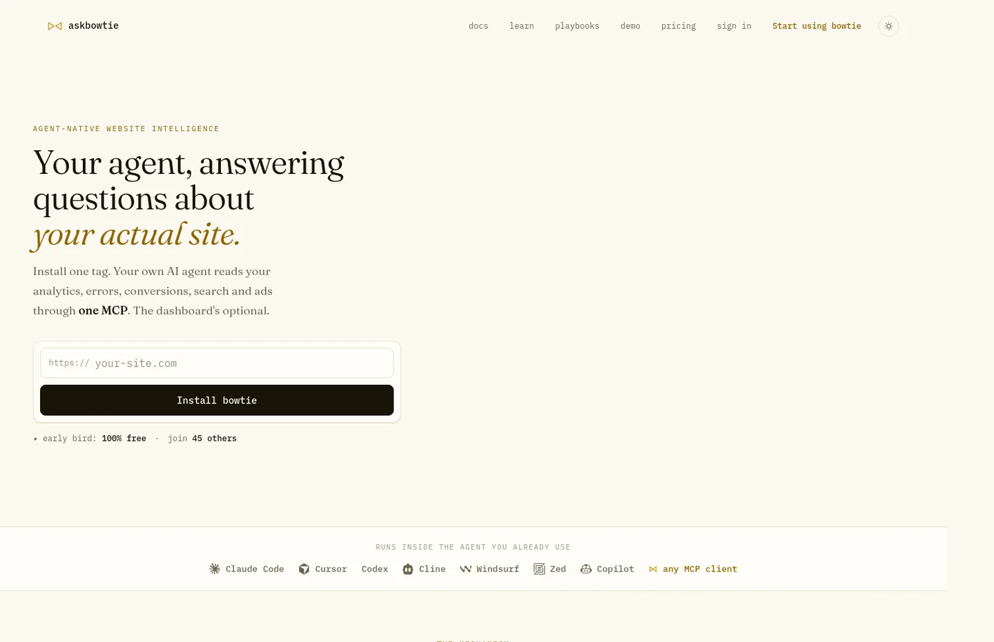 askbowtie.com — a measured funnel