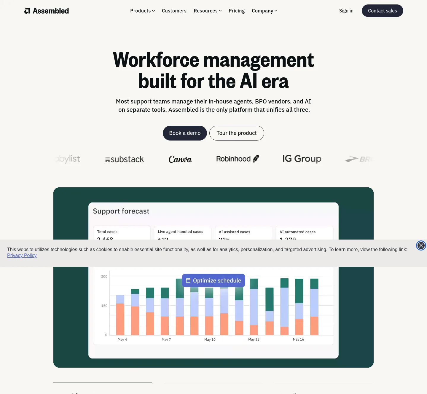 assembled.com — a measured funnel