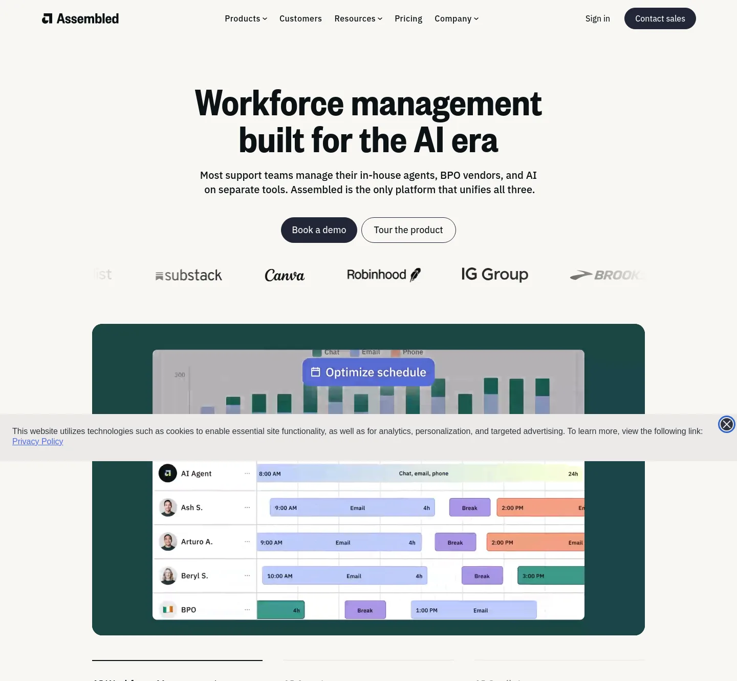 assembled.com — a measured funnel