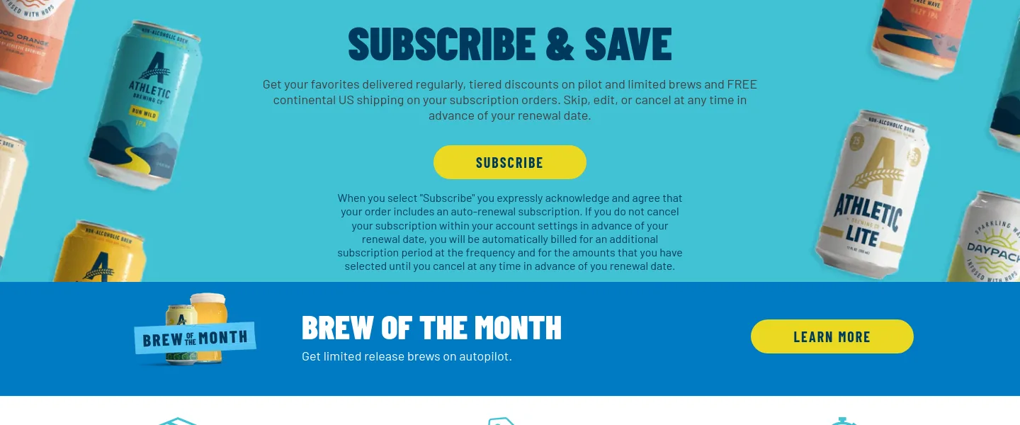 athleticbrewing.com Hero section