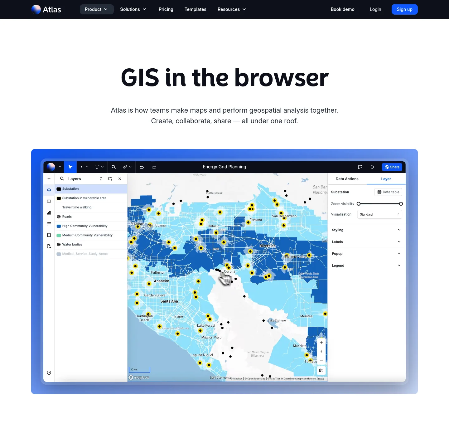 atlas.co Hero section