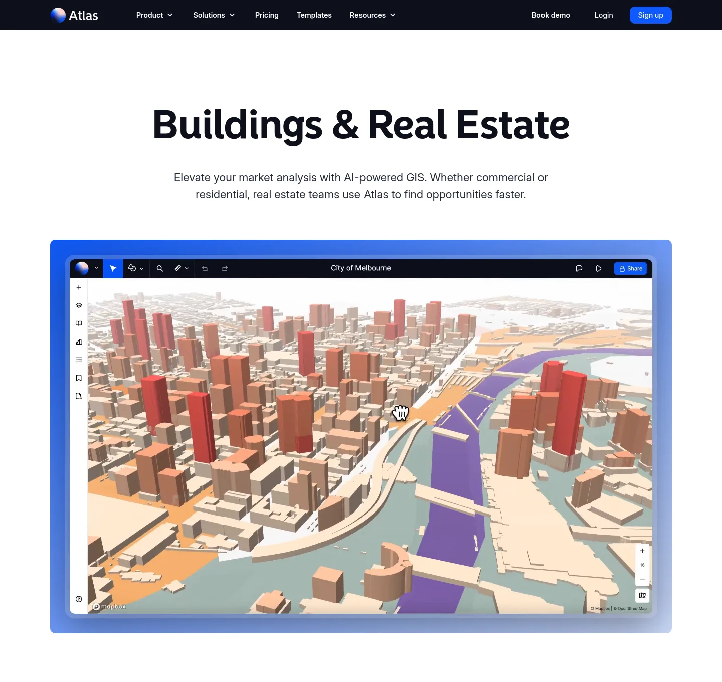 atlas.co — a real Hero section