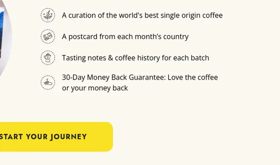 Guarantee element from atlascoffeeclub.com