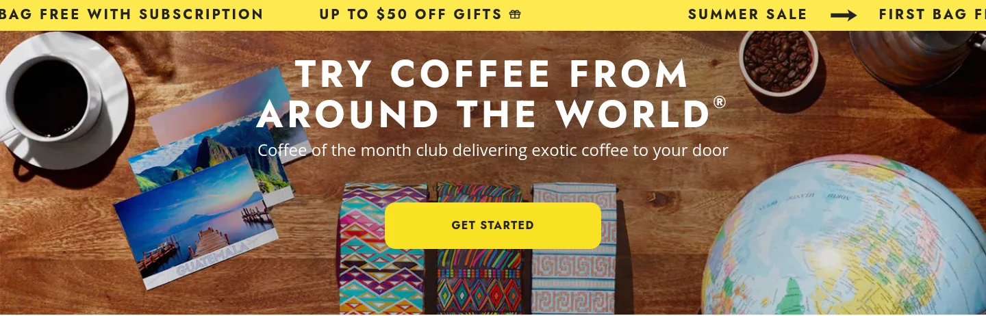 atlascoffeeclub.com — a real Hero section