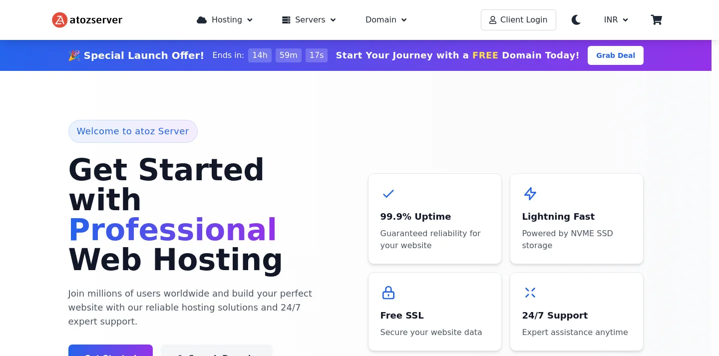 atozserver.com — a measured funnel