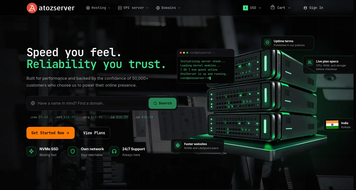 atozserver.com — Hero