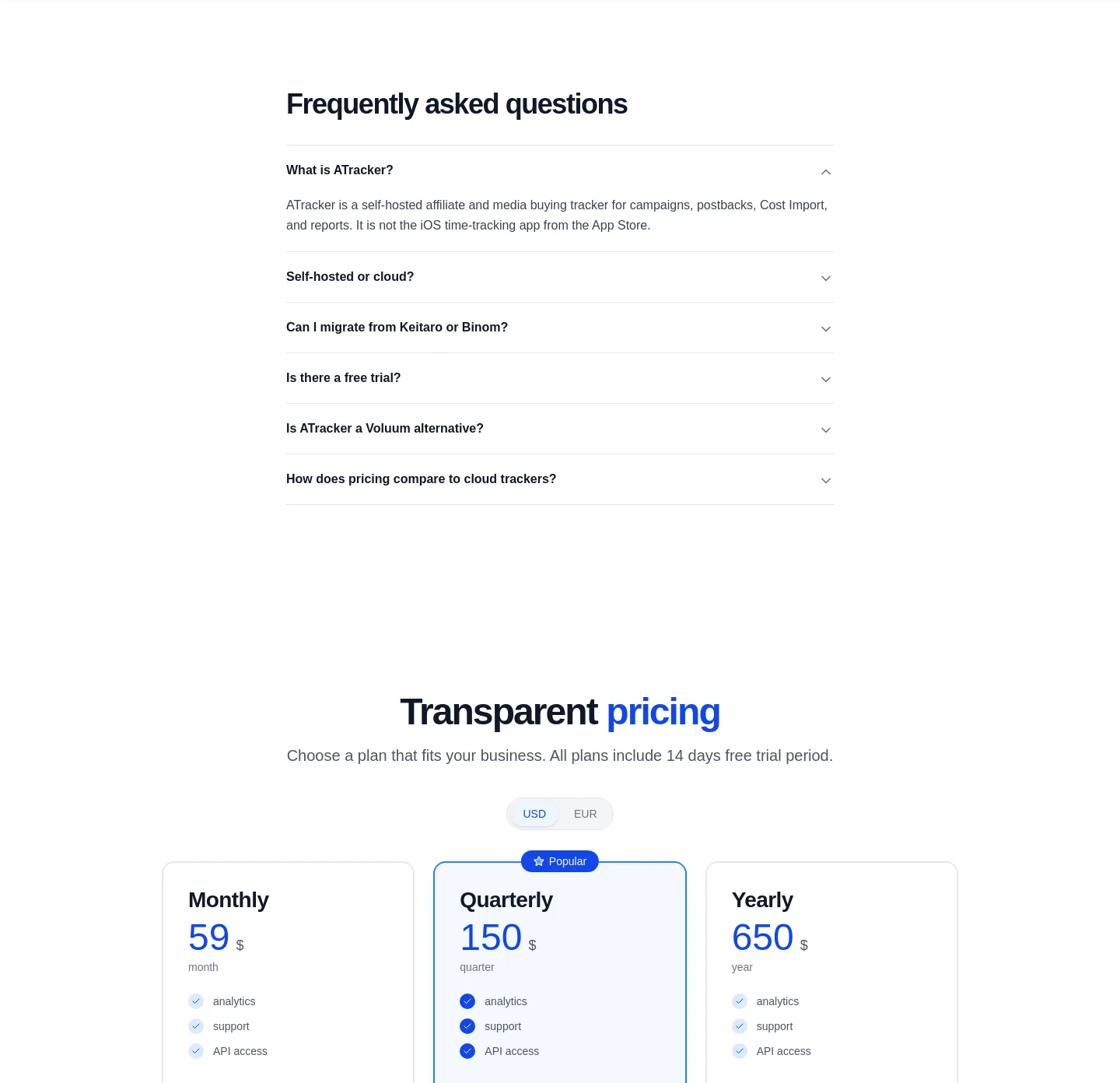 atracker.io — FAQ