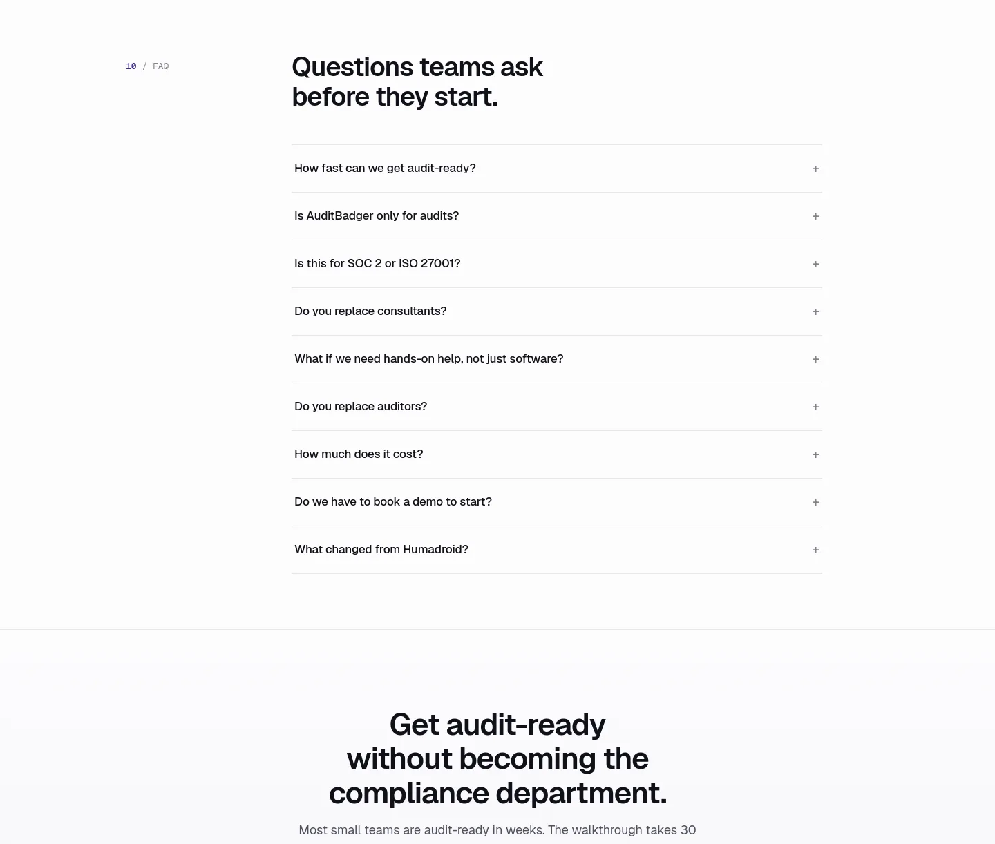auditbadger.com — FAQ