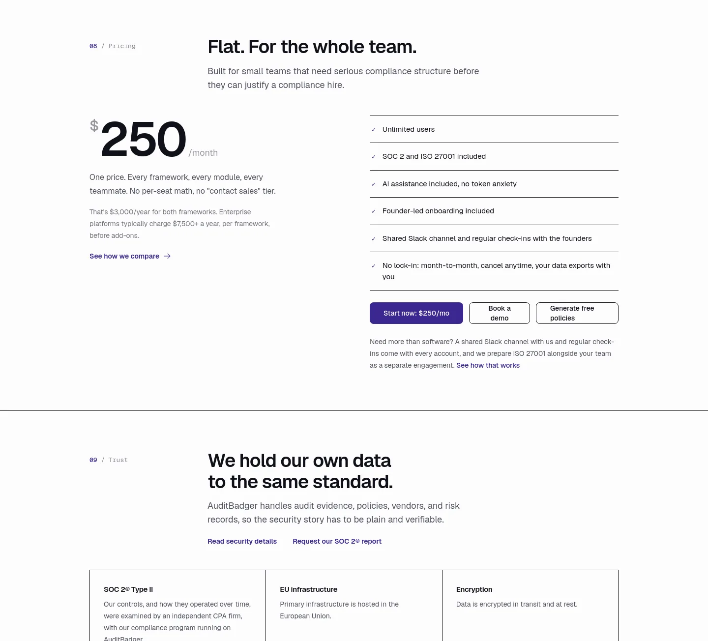 auditbadger.com — Pricing