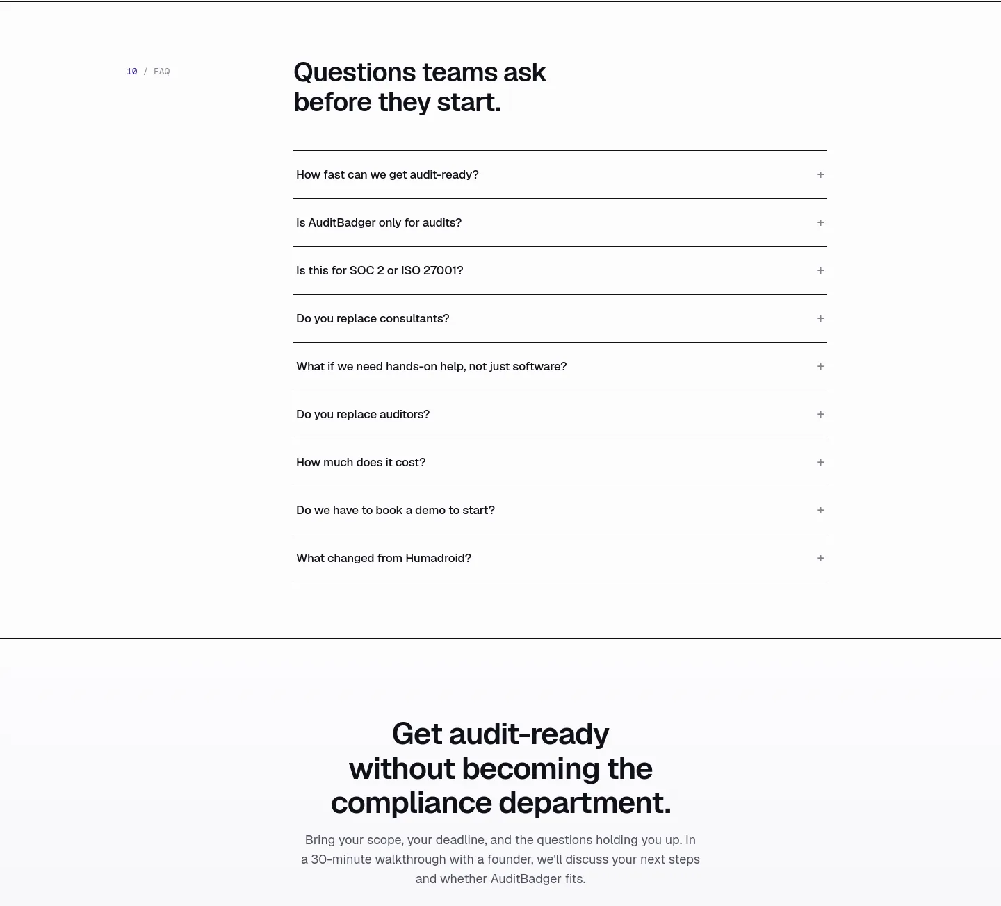 auditbadger.com — FAQ
