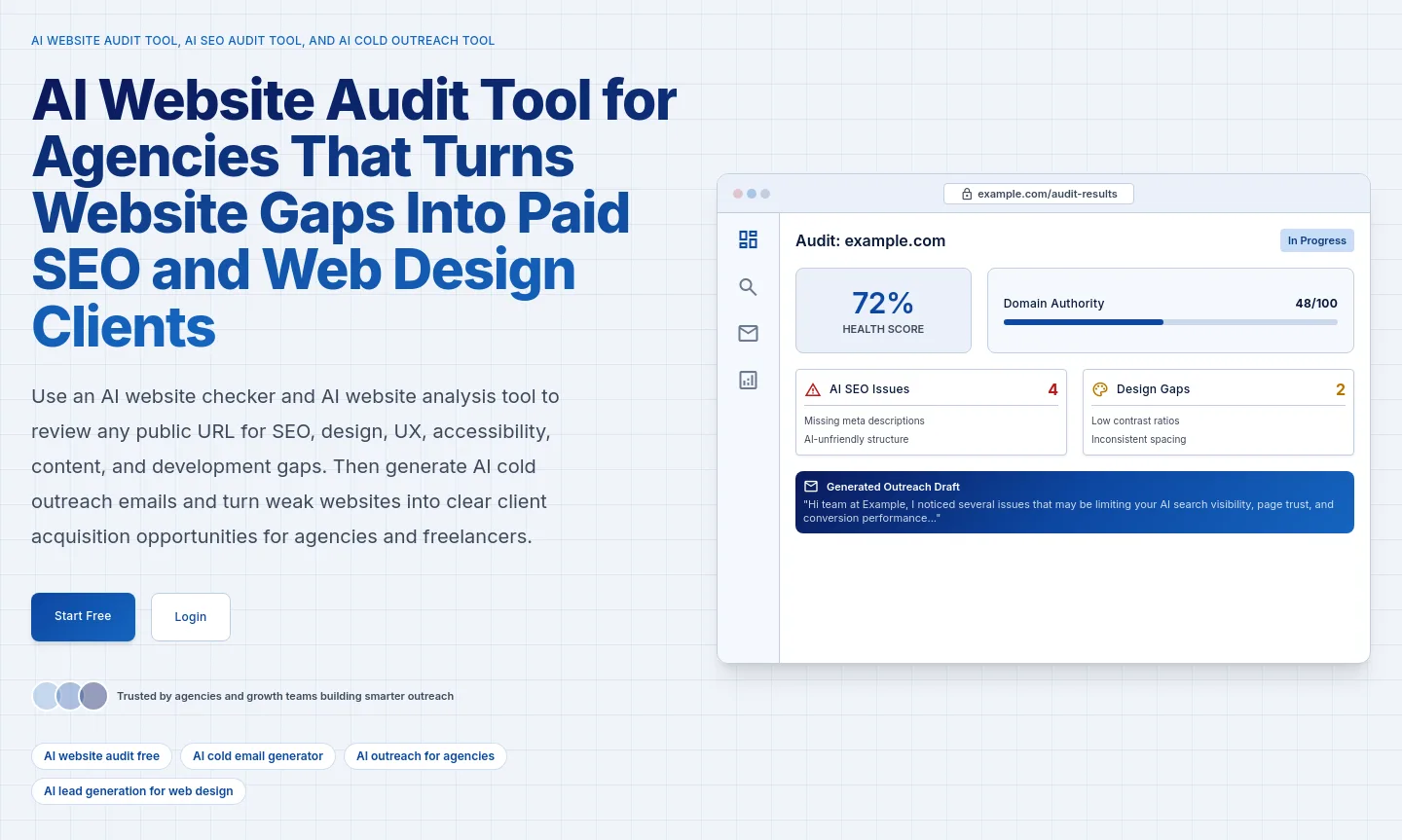 auditpitch.com Hero section