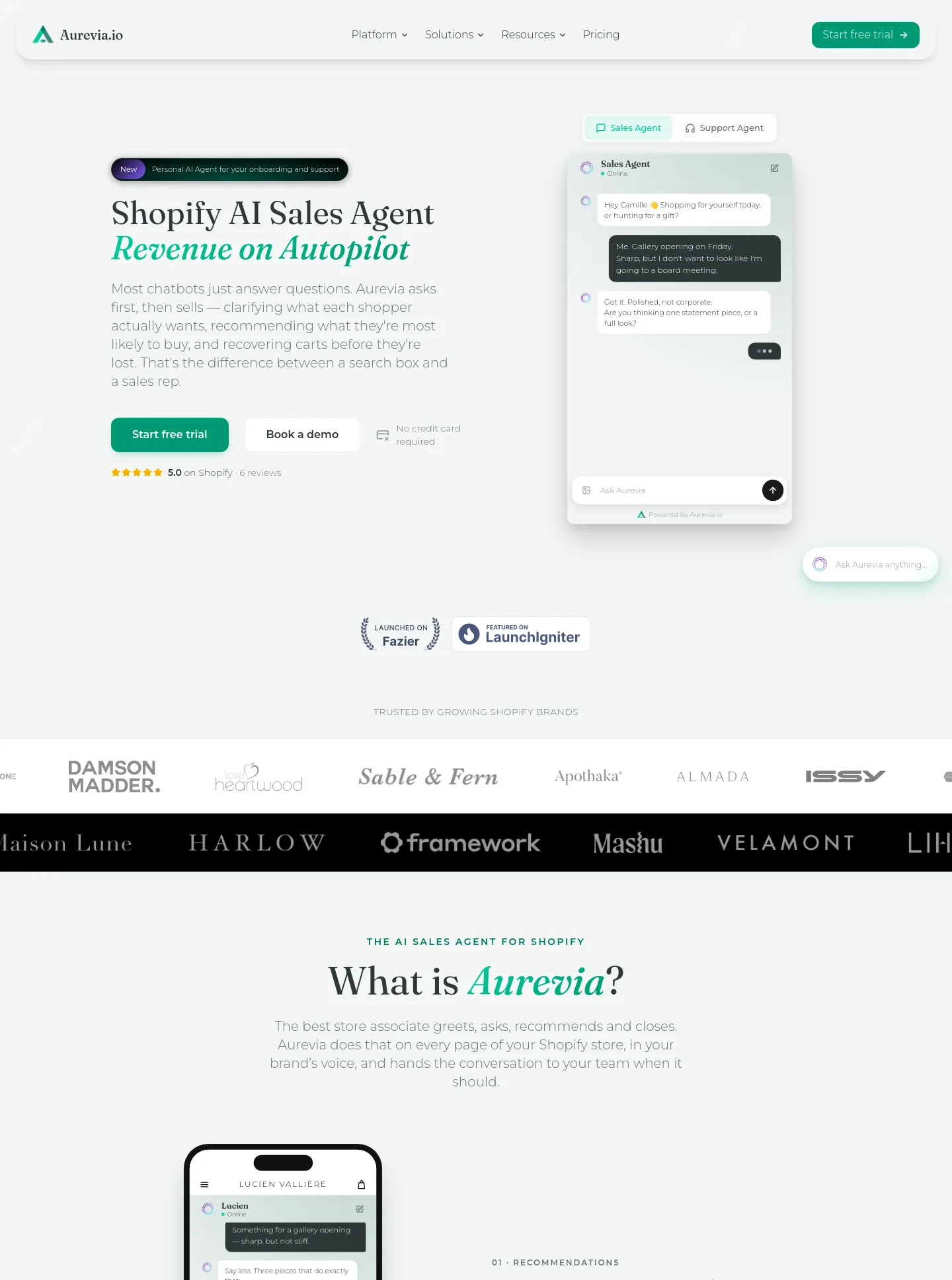 aurevia.io — a measured funnel