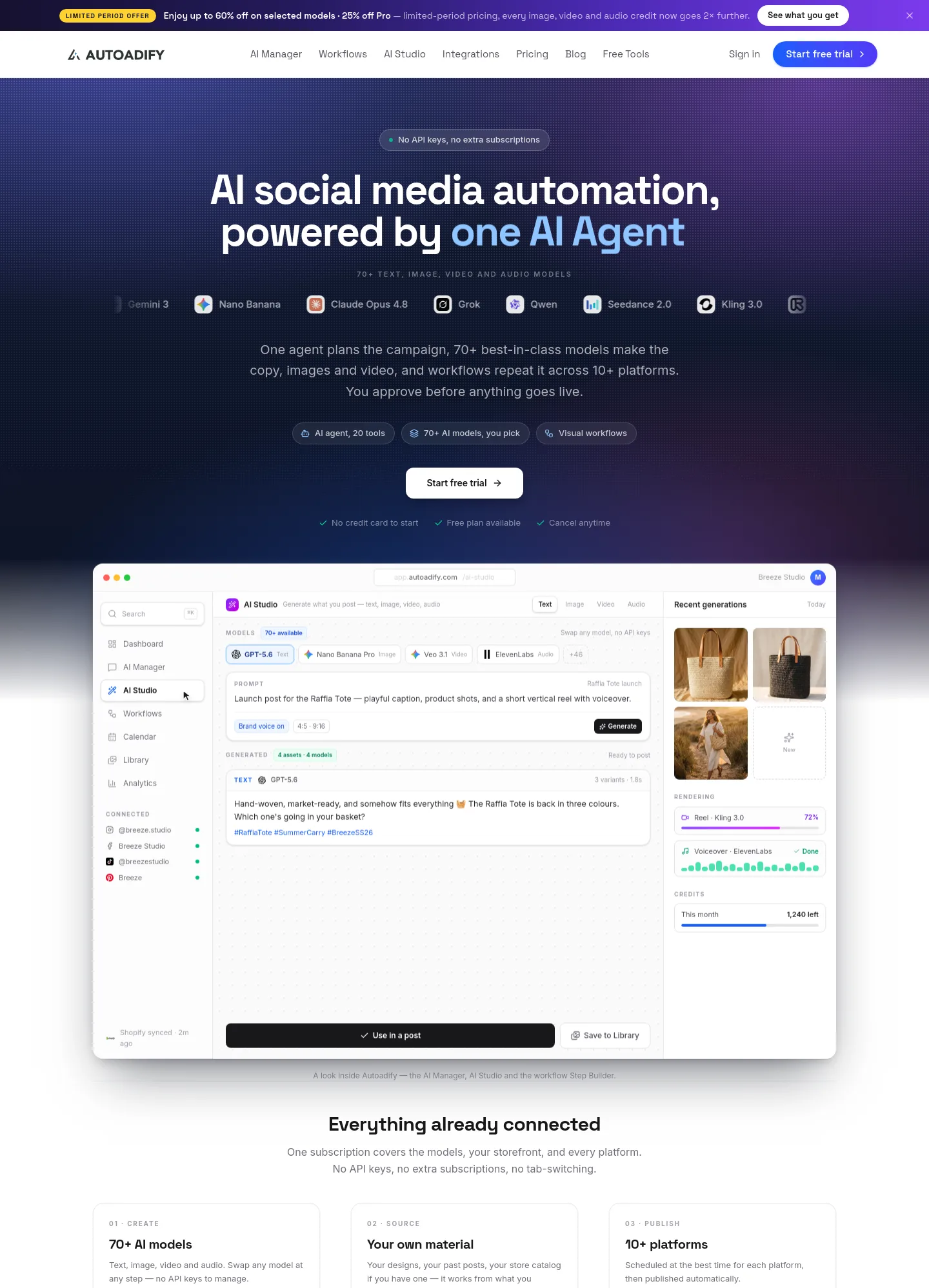 autoadify.com — Hero + Features + FAQ