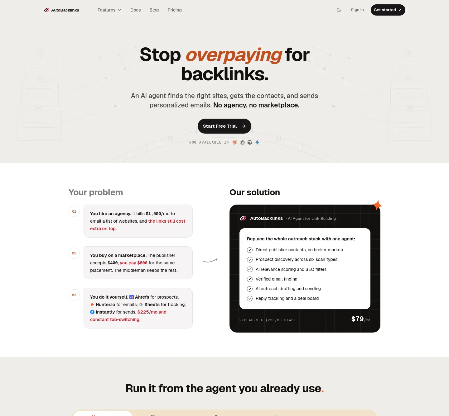autobacklinks.ai — a measured funnel