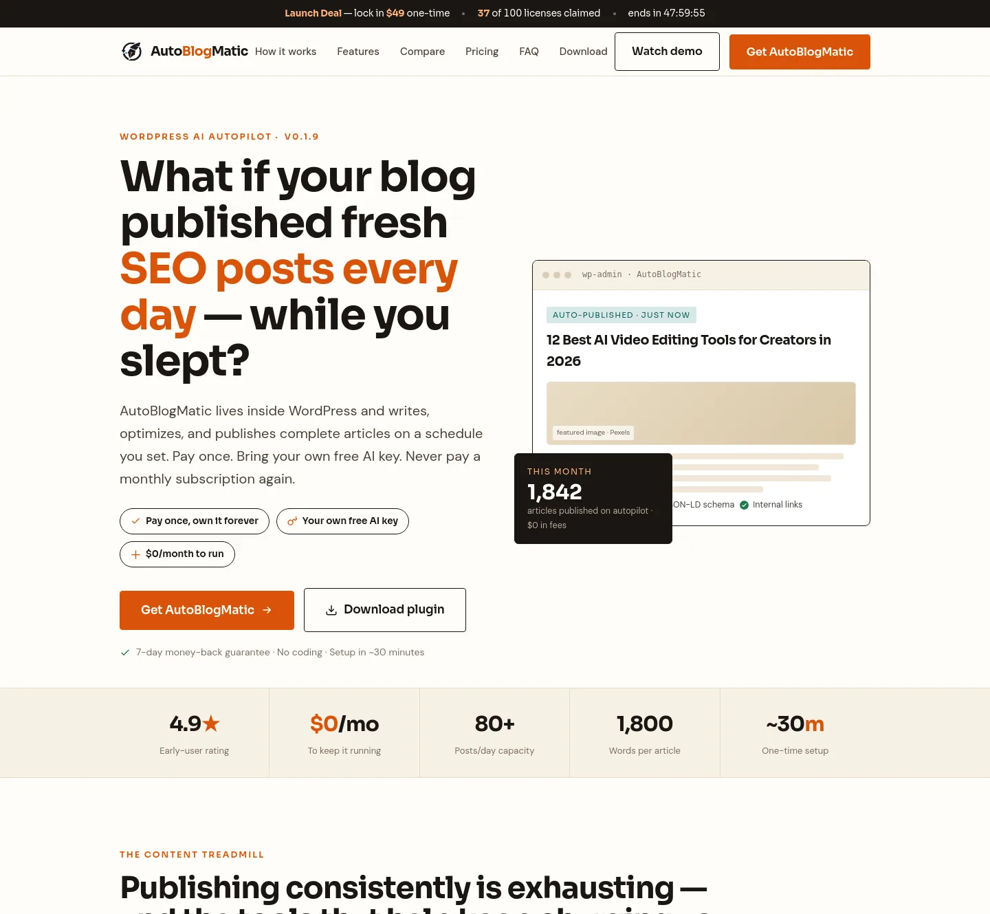 autoblogmatic.com — a measured funnel