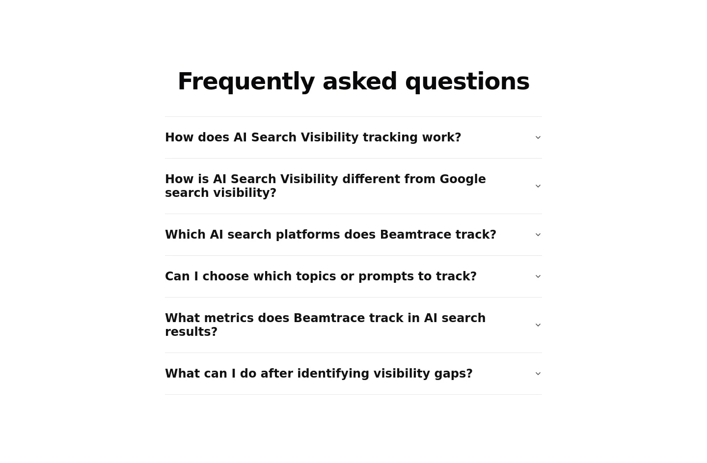 beamtrace.com FAQ section