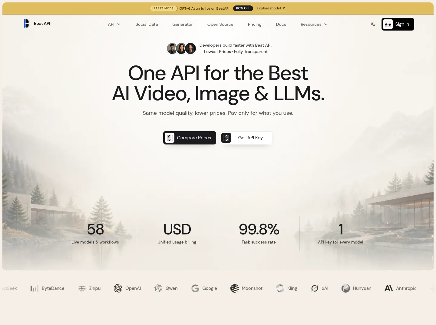 beatapi.io — Hero