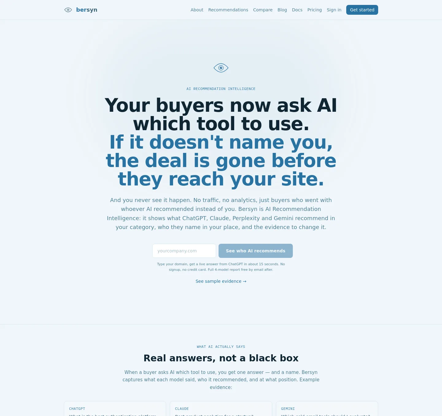 bersyn.com — a measured funnel