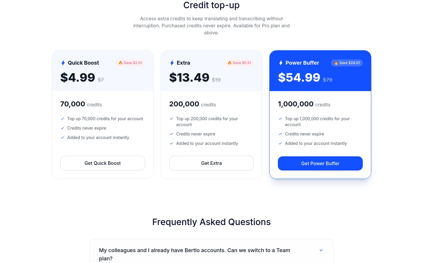 bertlo.com — Pricing