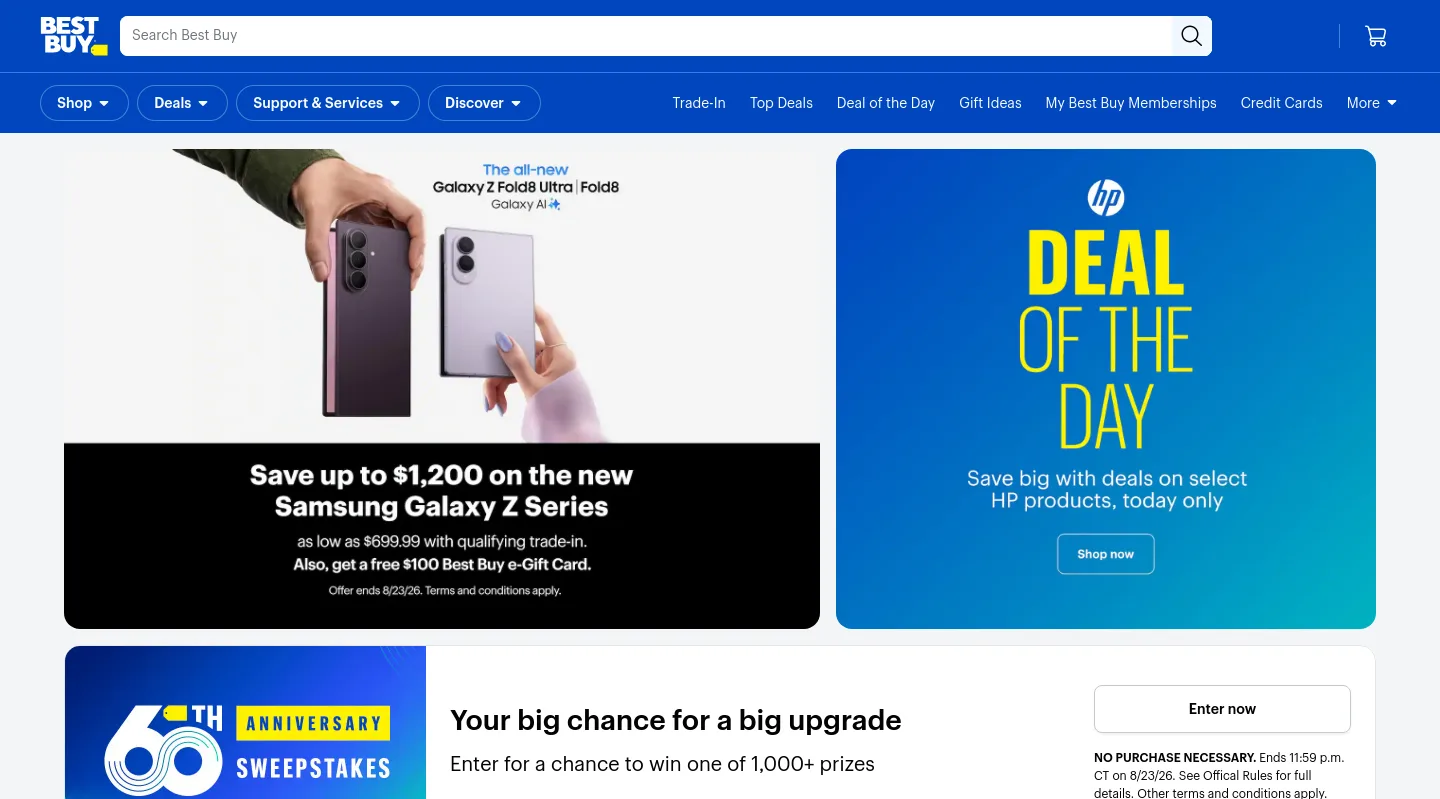 bestbuy.com — a measured funnel