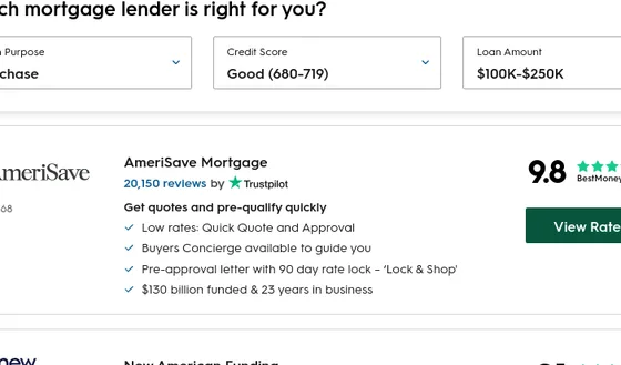Rating element from bestmoney.com