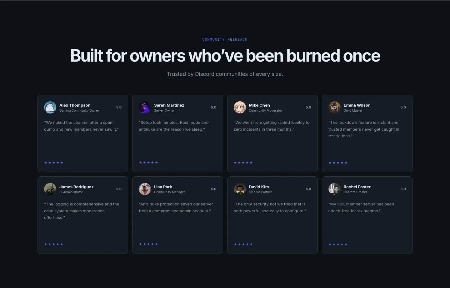 betterantispam.com — a real Logo Wall section