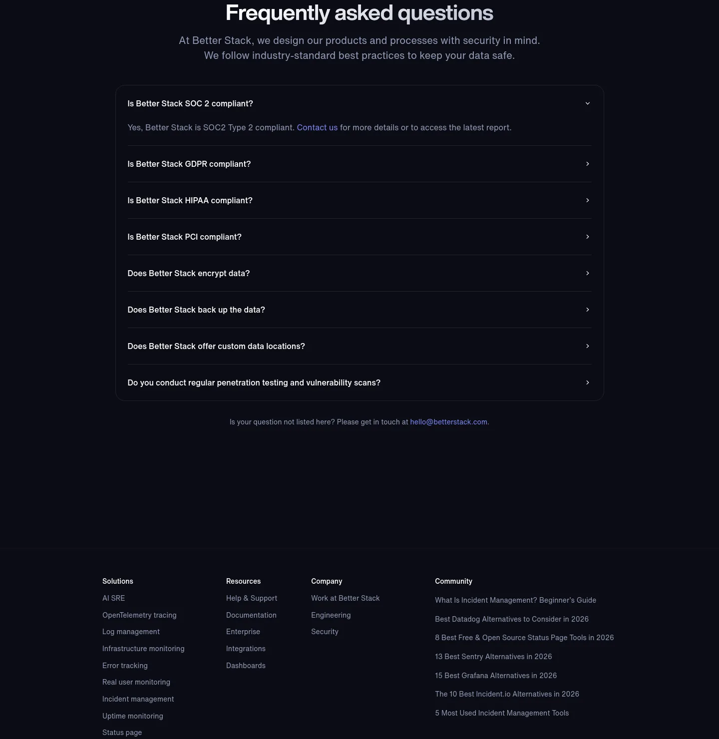 betterstack.com — FAQ