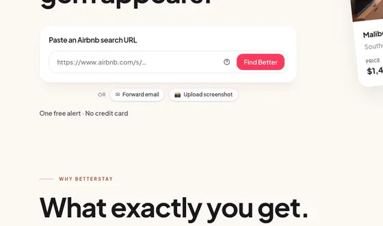 No credit card element from betterstay.so