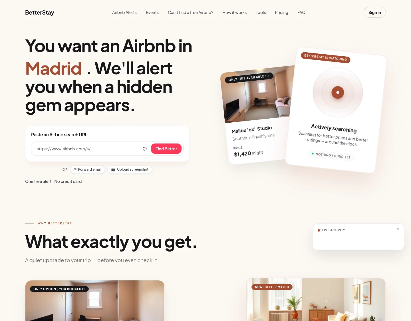 betterstay.so — a measured funnel