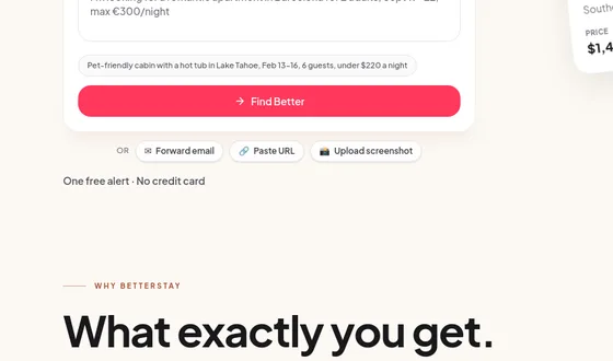 No credit card element from betterstay.so