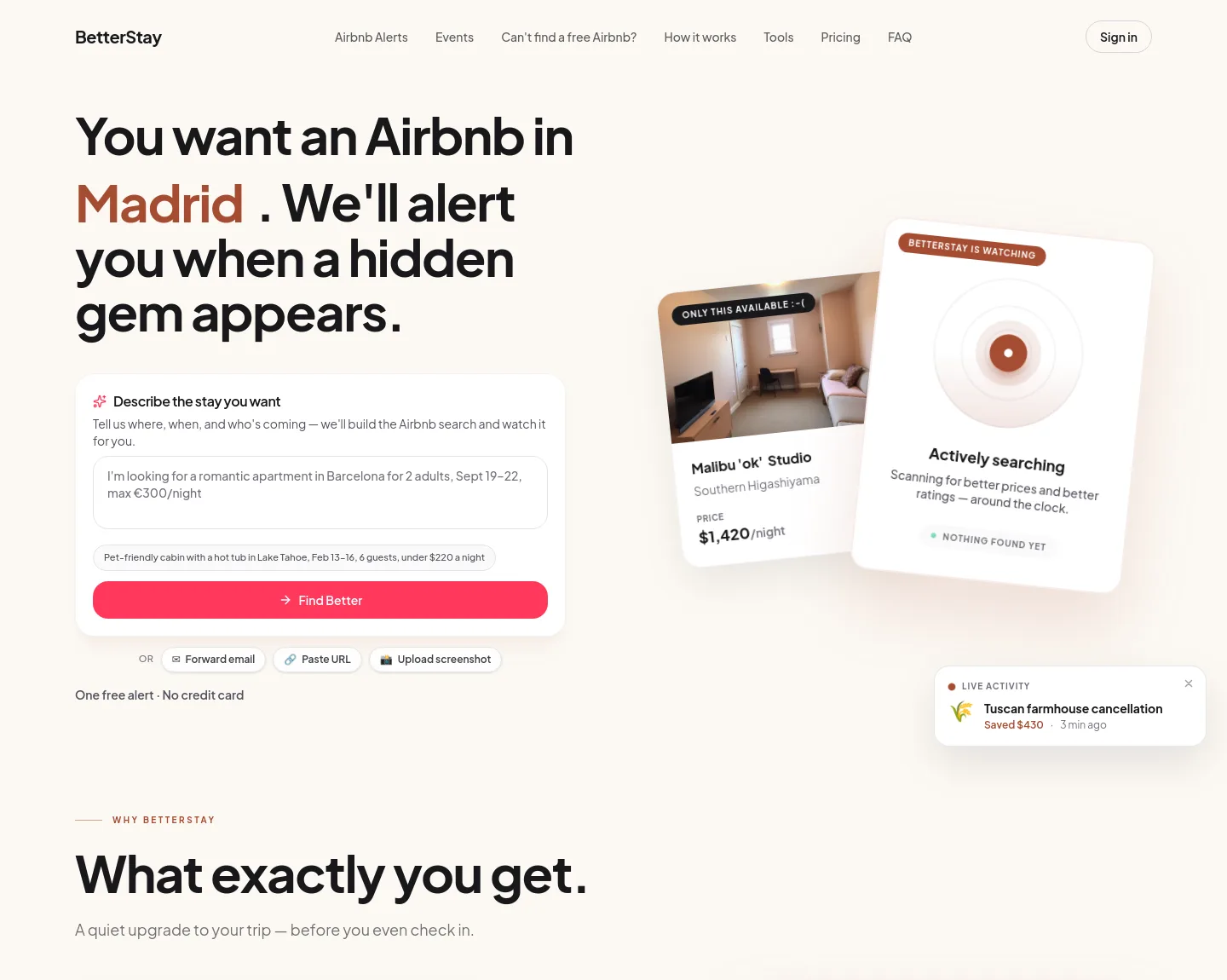 betterstay.so — a measured funnel