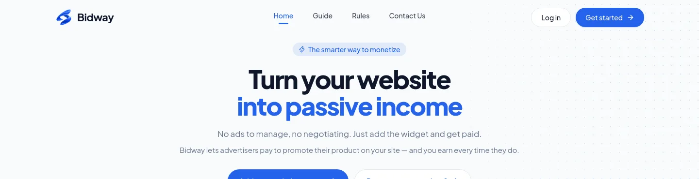 bidway.net — a measured funnel